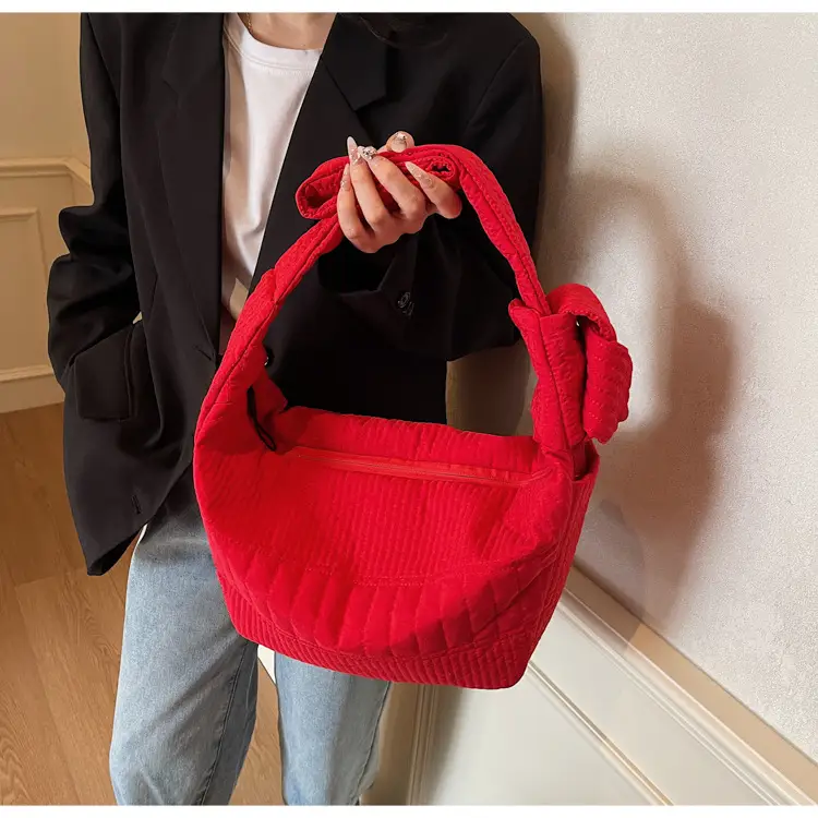 Women's 2025 Lazy Style Nylon Tote Bag with Wide Strap — feature 37