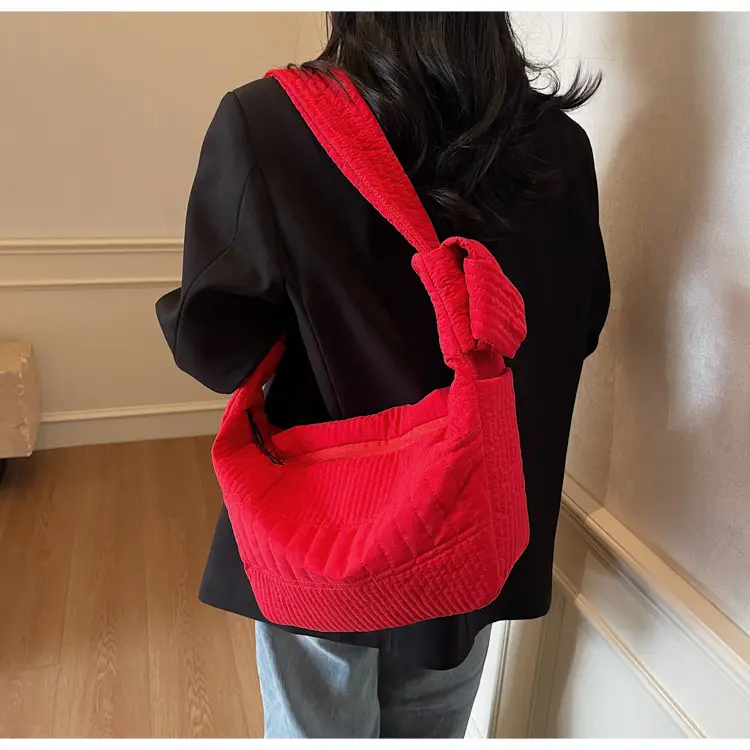 Women's 2025 Lazy Style Nylon Tote Bag with Wide Strap — feature 40