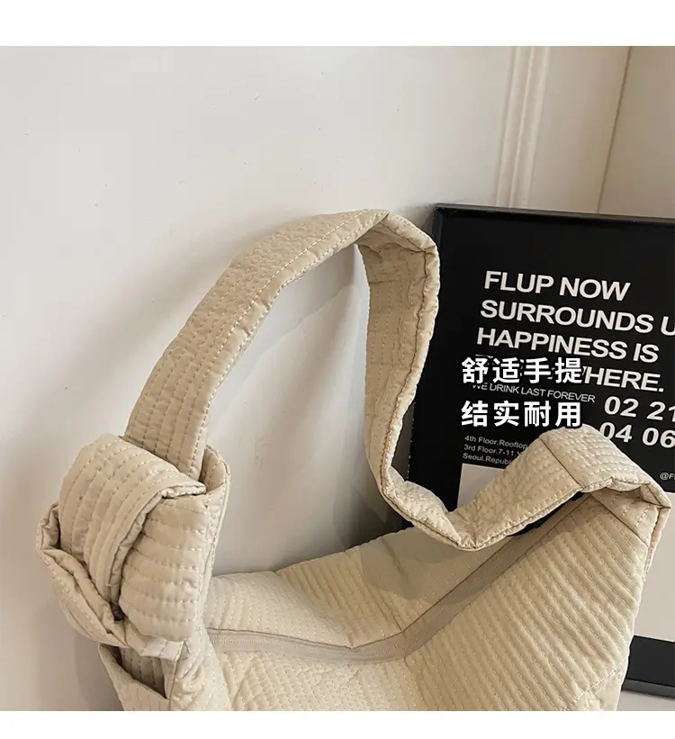 Women's 2025 Lazy Style Nylon Tote Bag with Wide Strap — feature 5