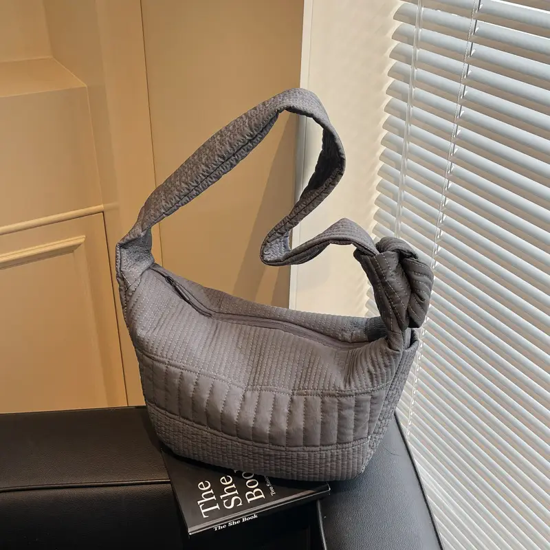 Women's 2025 Lazy Style Nylon Tote Bag with Wide Strap - Image 3
