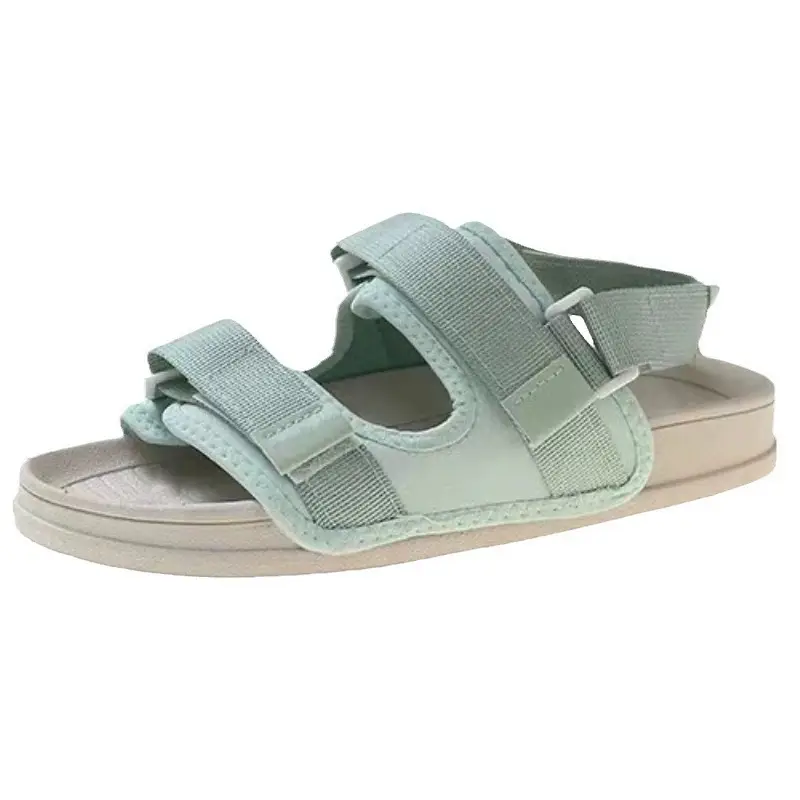 New Summer Sandals Women's Velcro Non-slip Outer Wear Beach Shoes Student Flat Non-slip All-match Thick Bottom Sandals - Image 7