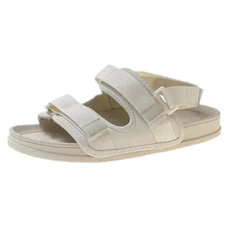New Summer Sandals Women's Velcro Non-slip Outer Wear Beach Shoes Student Flat Non-slip All-match Thick Bottom Sandals - Image 2