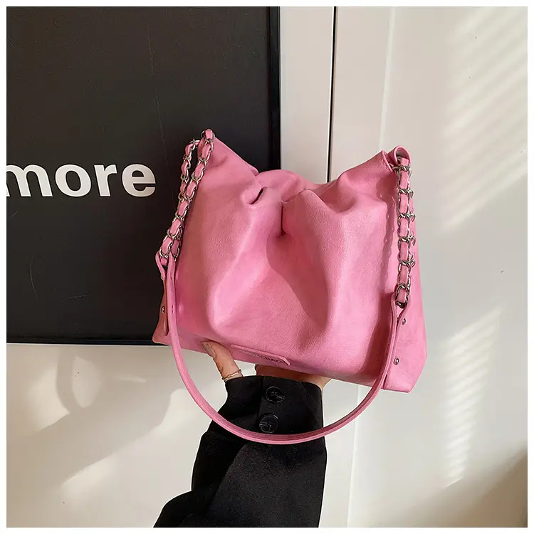 Women Crossbody Bag Chain Shoulder Bucket Bag Beige 2025 — feature 18