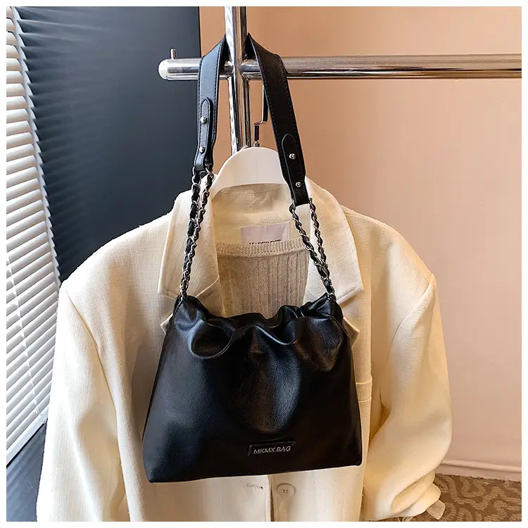 Women Crossbody Bag Chain Shoulder Bucket Bag Beige 2025 — feature 22