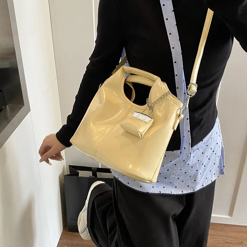 Brown French Style Crossbody Bag for Women - Image 9
