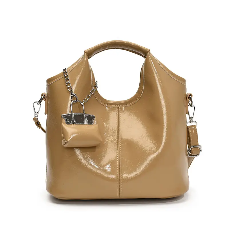 Brown French Style Crossbody Bag for Women - Image 3