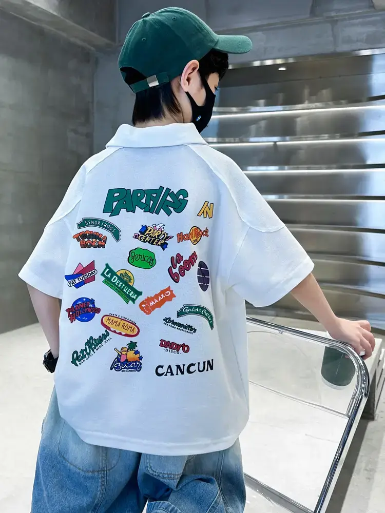 Children's T-Shirt Breaks Cancer Print 2026 Summer Wear - Image 5