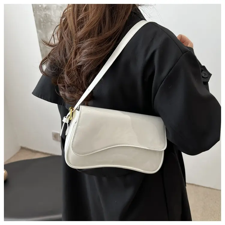 2025 New Mori Soft Patent Leather Bags in Black White Brown — feature 10