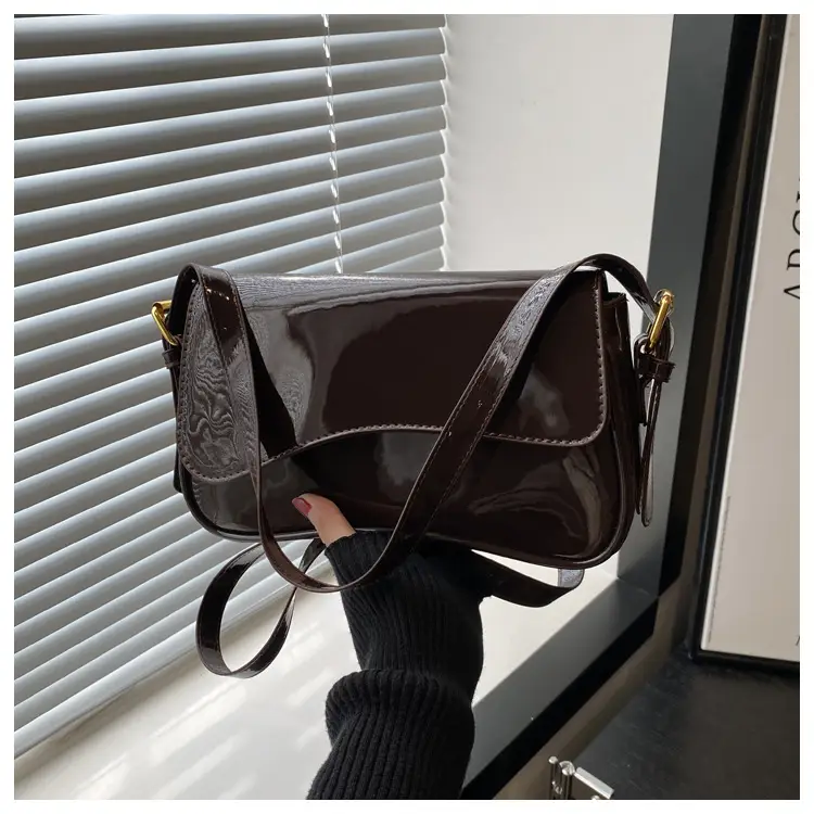 2025 New Mori Soft Patent Leather Bags in Black White Brown — feature 17