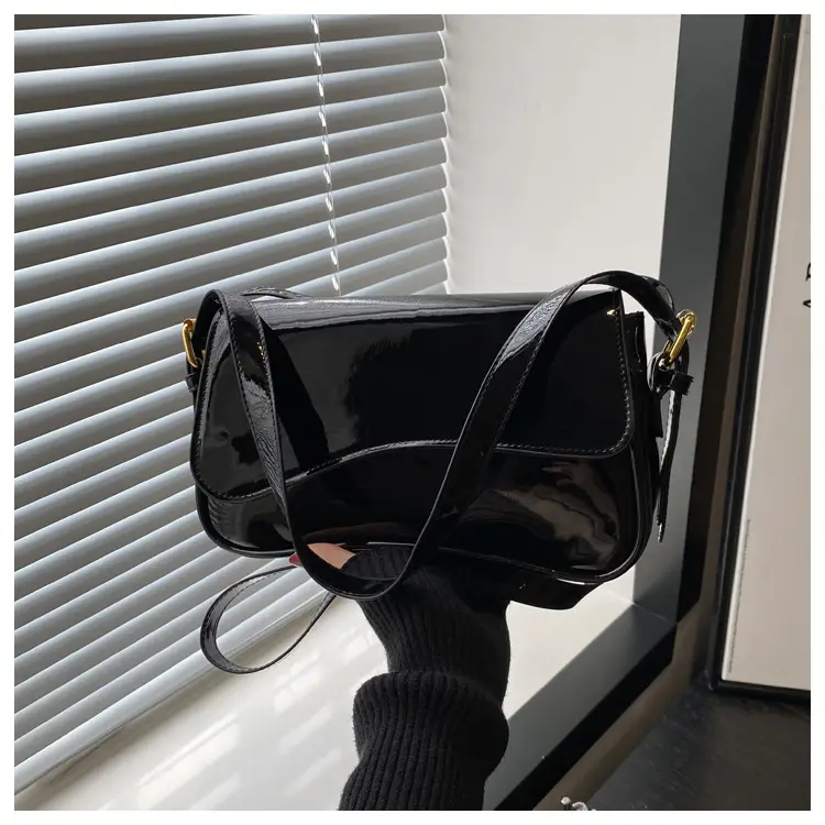 2025 New Mori Soft Patent Leather Bags in Black White Brown — feature 18