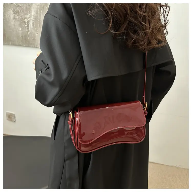 2025 New Mori Soft Patent Leather Bags in Black White Brown — feature 9
