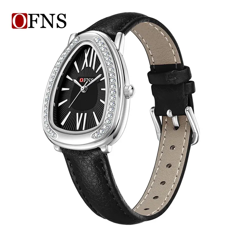 Women's Roman Scale Waterproof Watch with Diamond Bezel - Image 9