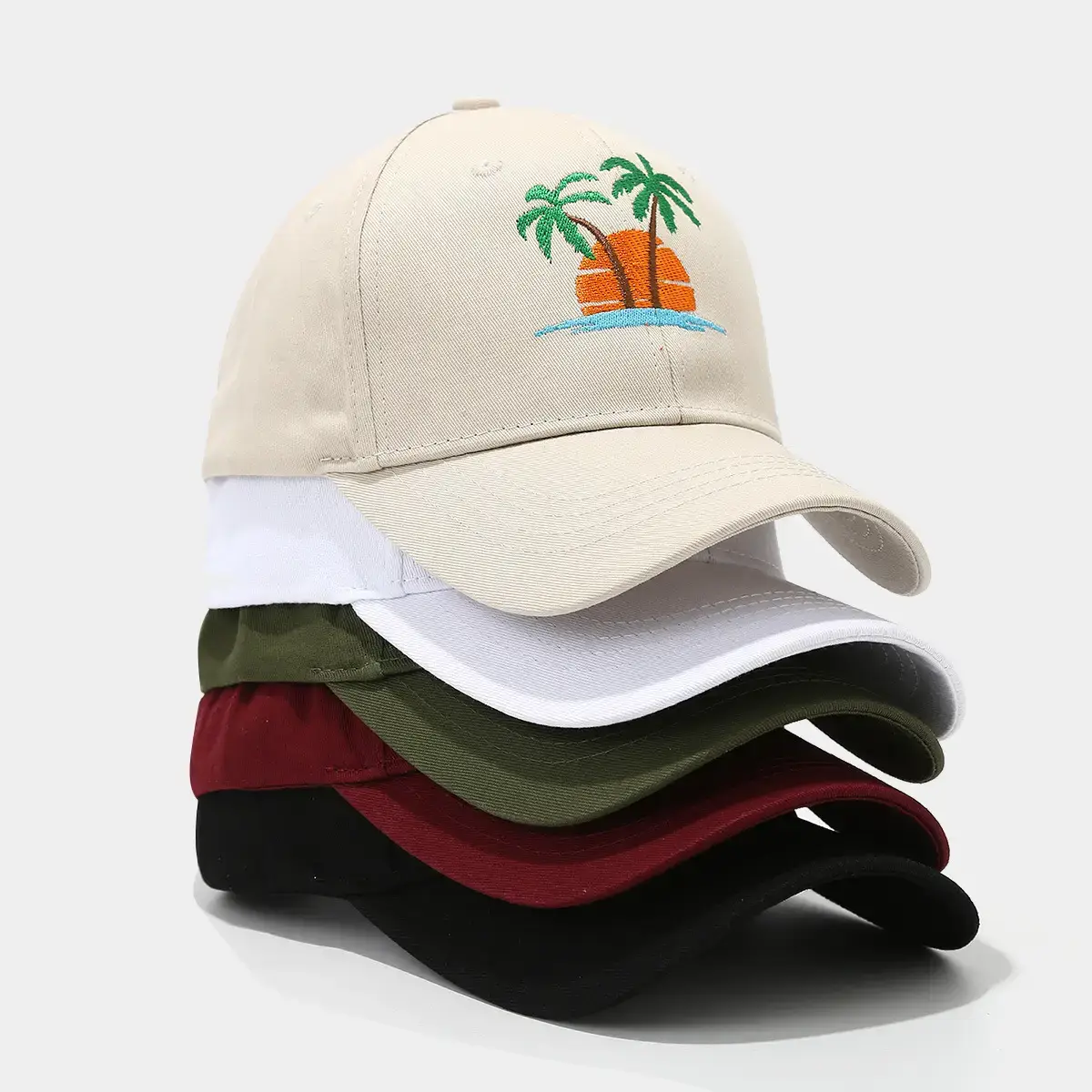 Black Embroidered Coconut Cap for Women & Men - Image 6