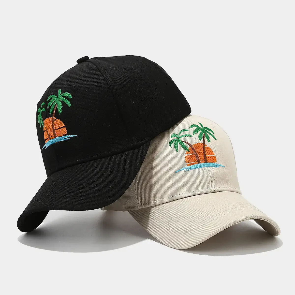 Black Embroidered Coconut Cap for Women & Men - Image 7