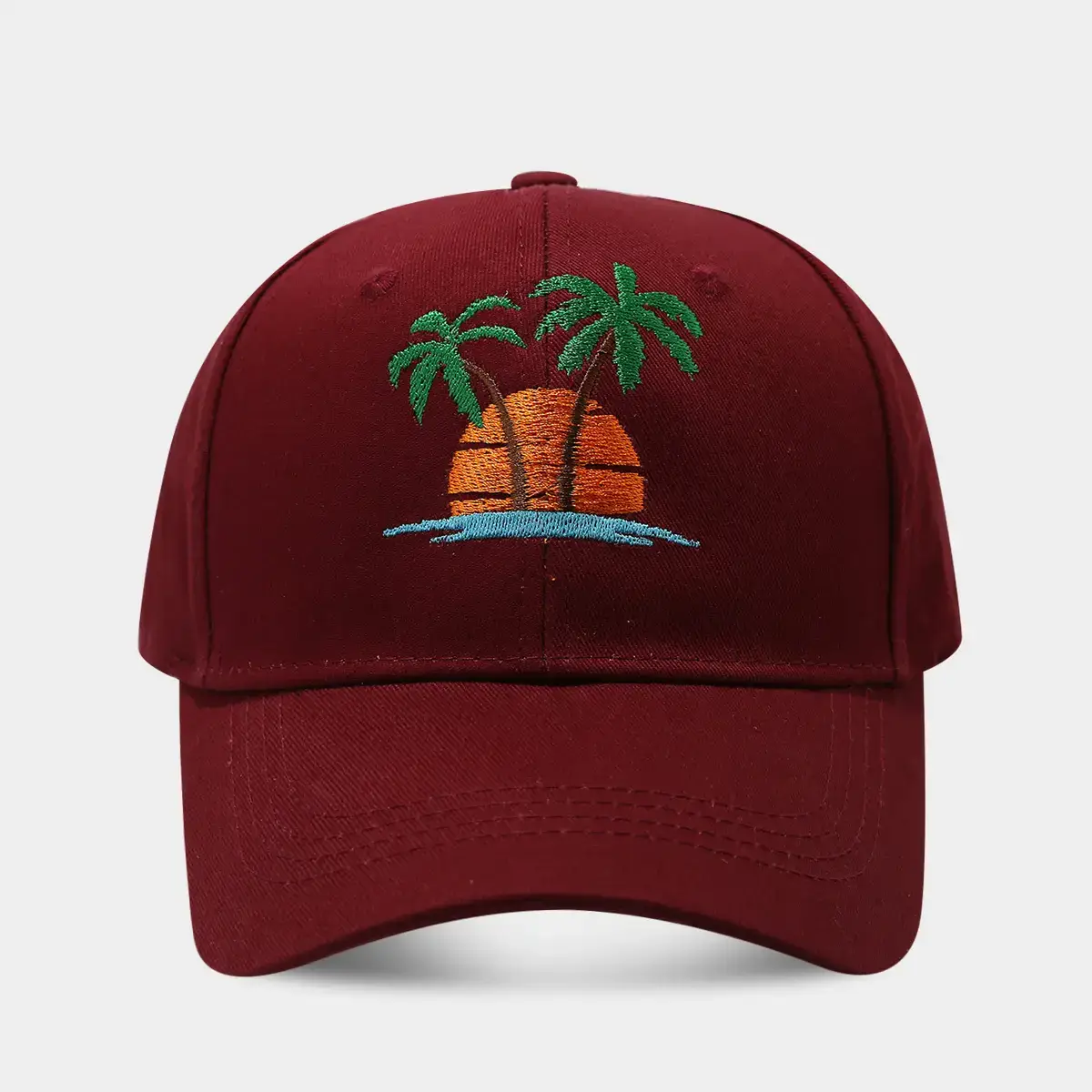 Black Embroidered Coconut Cap for Women & Men - Image 4