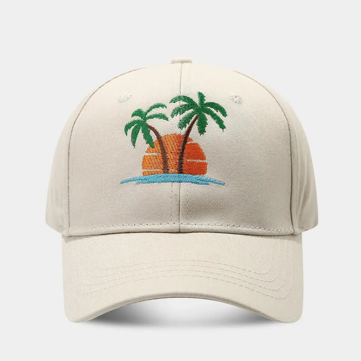 Black Embroidered Coconut Cap for Women & Men - Image 3