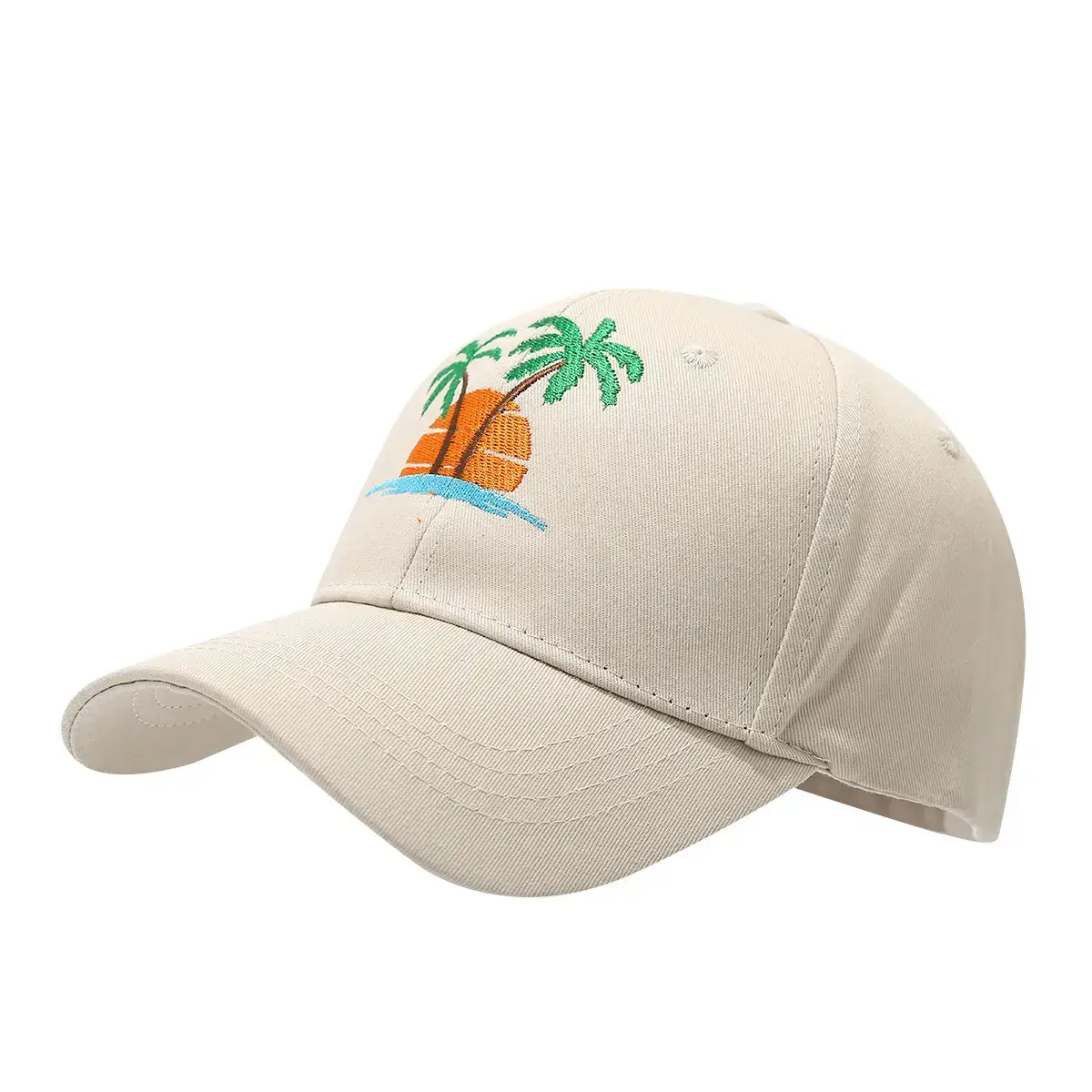 Black Embroidered Coconut Cap for Women & Men - Image 8