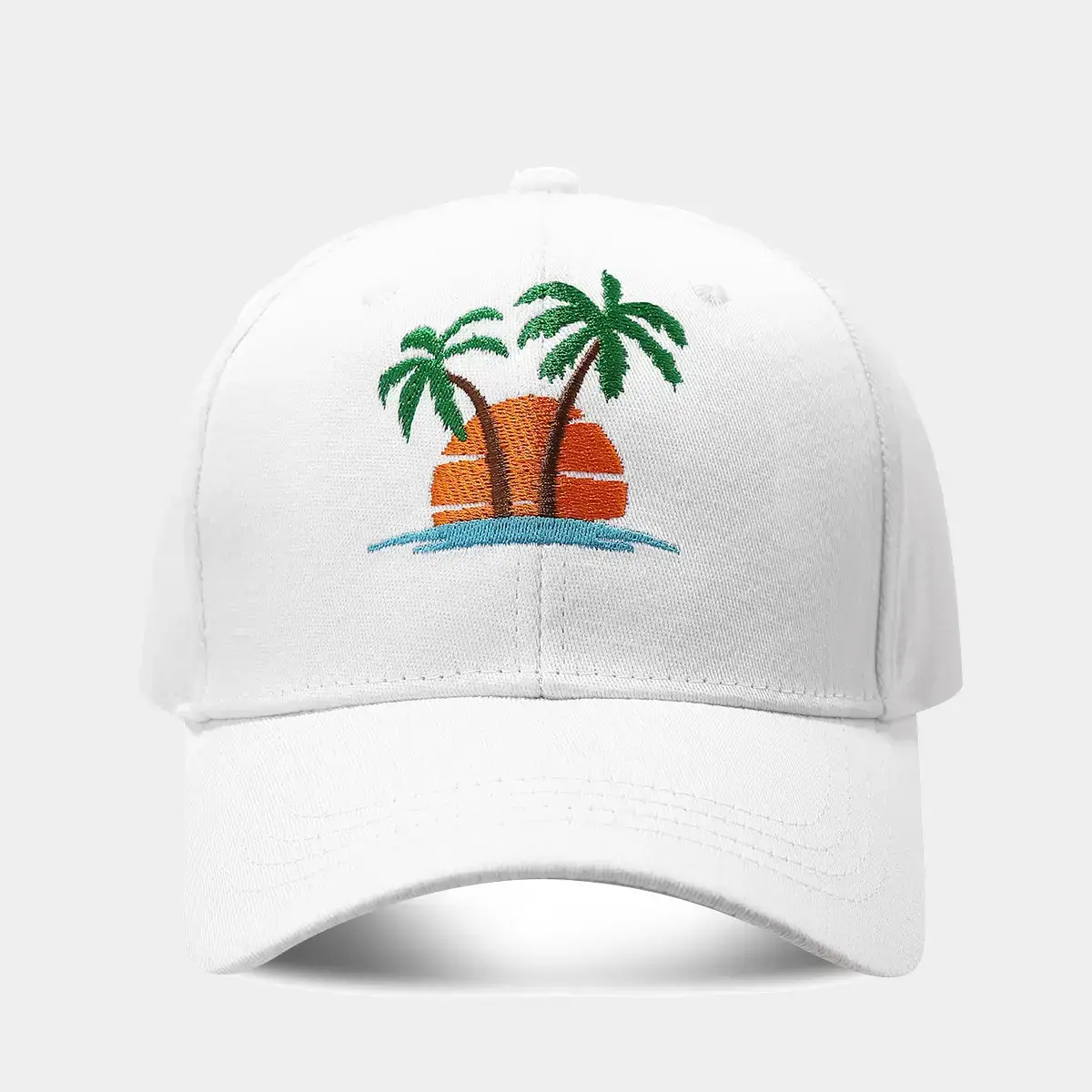 Black Embroidered Coconut Cap for Women & Men - Image 2