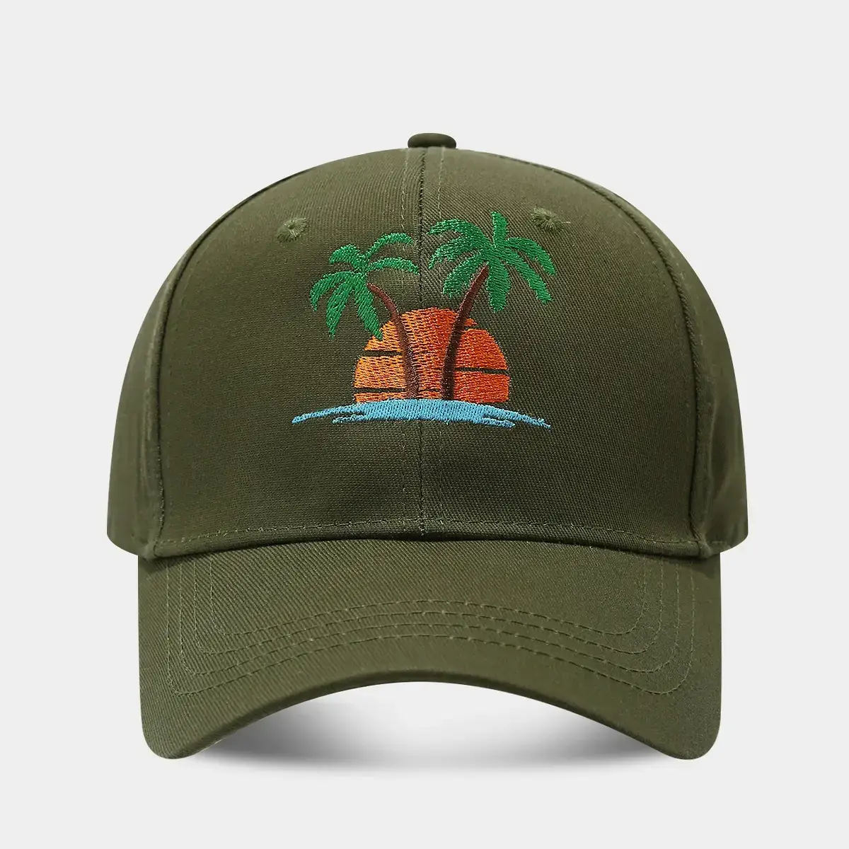Black Embroidered Coconut Cap for Women & Men - Image 5