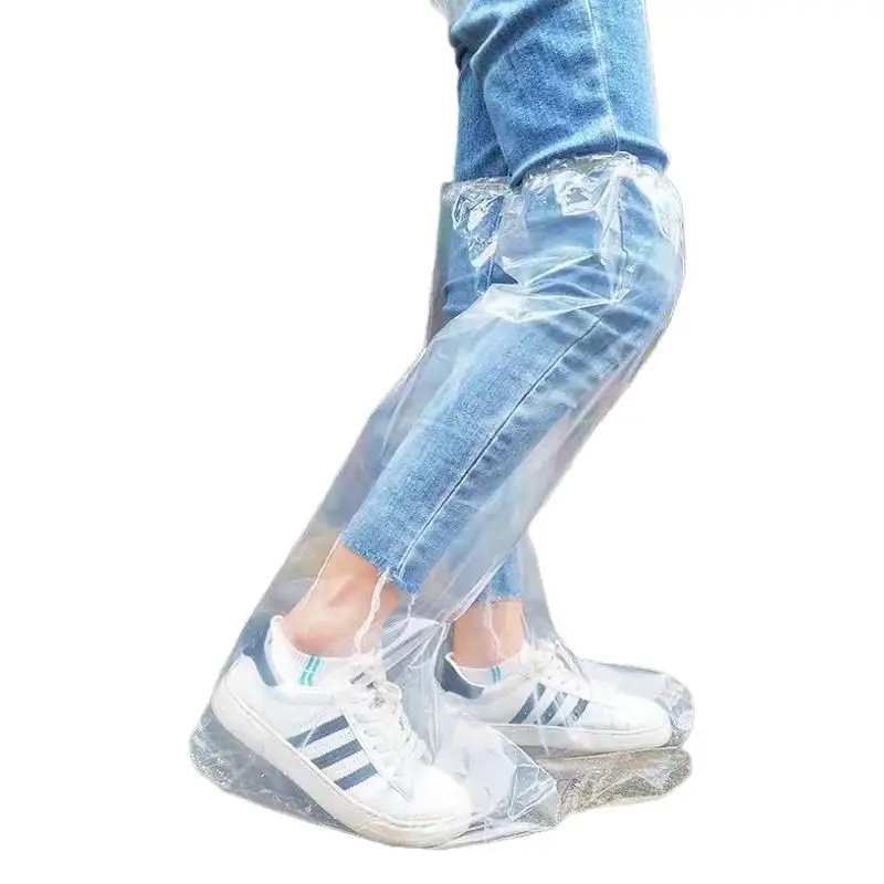 Disposable Rain Boots Shoe Cover Rainy Day Waterproof Non-slip Transparent Foot Cover Outdoor Plastic Thickened Wear-resistant Rainproof Artifact