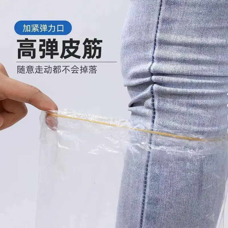 Disposable Rain Boots Shoe Cover Rainy Day Waterproof Non-slip Transparent Foot Cover Outdoor Plastic Thickened Wear-resistant Rainproof Artifact — feature 6