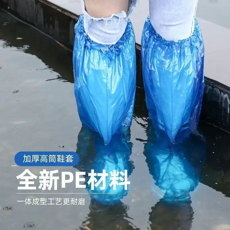 Disposable Rain Boots Shoe Cover Rainy Day Waterproof Non-slip Transparent Foot Cover Outdoor Plastic Thickened Wear-resistant Rainproof Artifact — feature 8