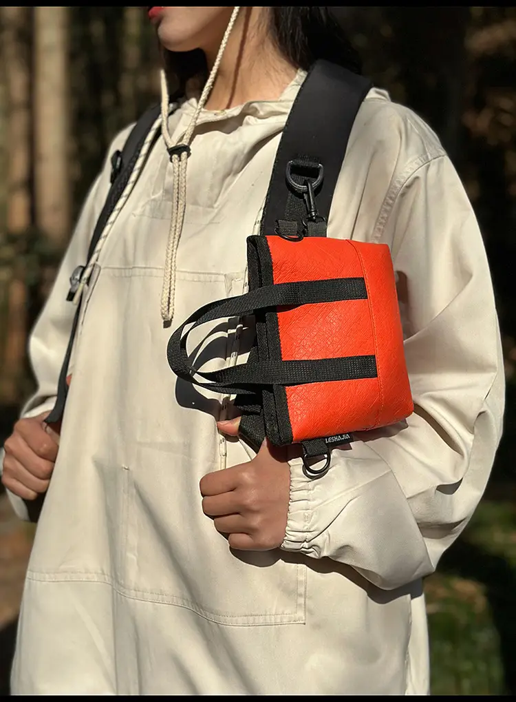 Men's Lightweight Hooded Key Bag with Wooden Detail — feature 23
