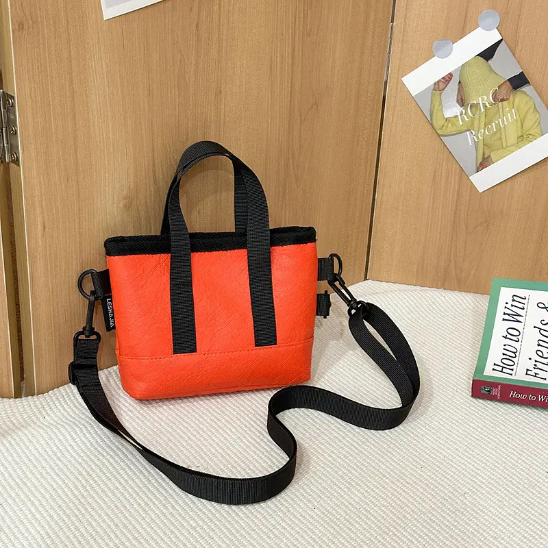 Men's Lightweight Hooded Key Bag with Wooden Detail - Image 2