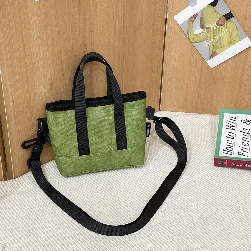 Men's Lightweight Hooded Key Bag with Wooden Detail - Image 5