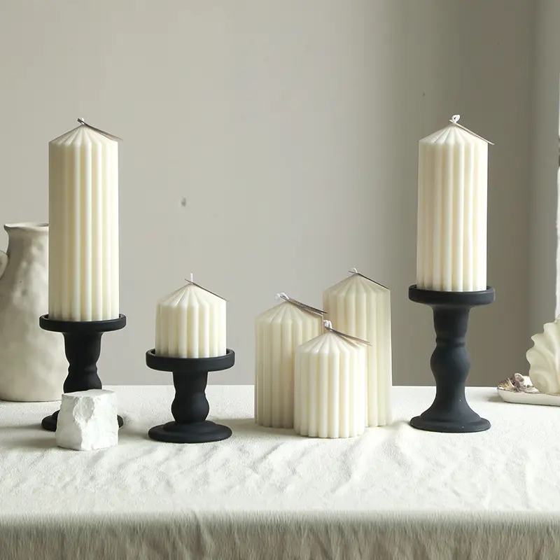 Nordic Minimalist Style White Ambiance Scented Candles, Geometric-Shaped Home Decor Candles, Cross-Border Gift Items