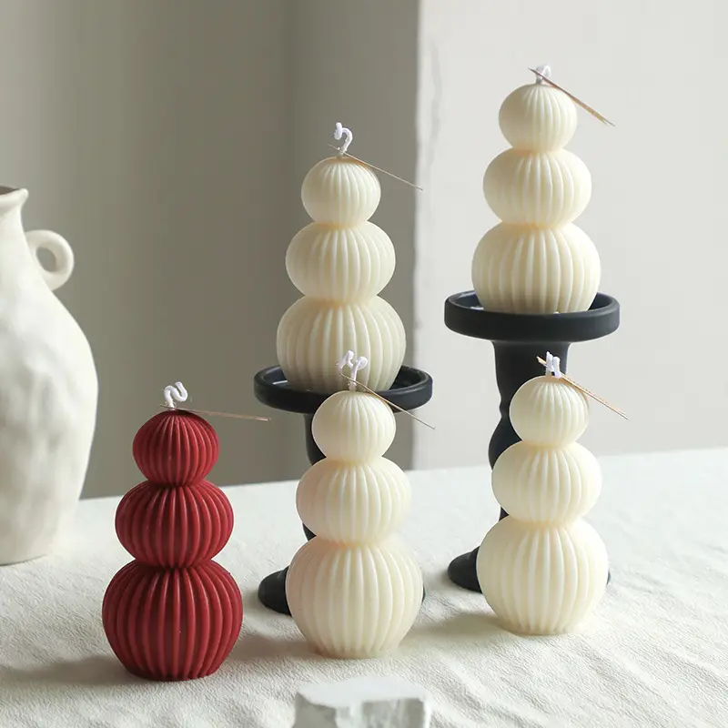 Nordic Minimalist Style White Ambiance Scented Candles, Geometric-Shaped Home Decor Candles, Cross-Border Gift Items