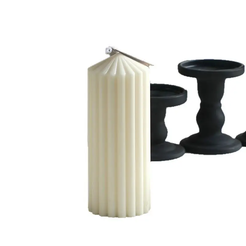 Nordic Minimalist Style White Ambiance Scented Candles, Geometric-Shaped Home Decor Candles, Cross-Border Gift Items