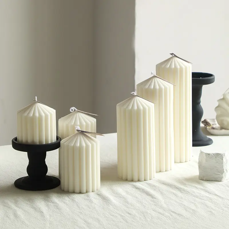 Nordic Minimalist Style White Ambiance Scented Candles, Geometric-Shaped Home Decor Candles, Cross-Border Gift Items — feature 12