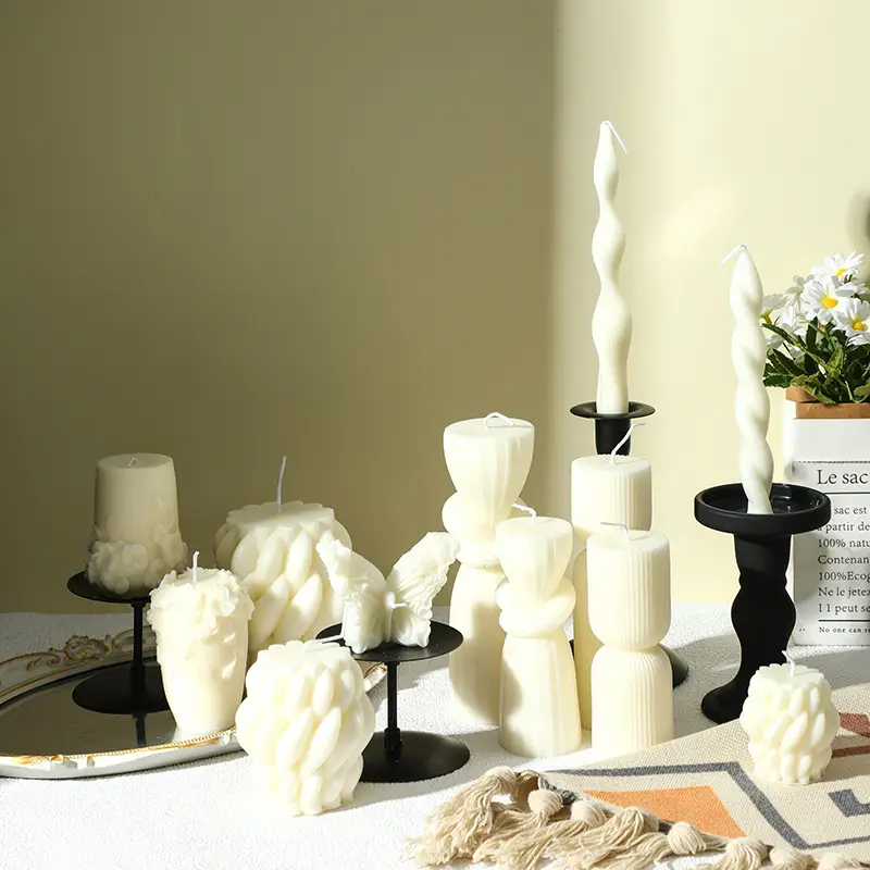 Nordic Minimalist Style White Ambiance Scented Candles, Geometric-Shaped Home Decor Candles, Cross-Border Gift Items — feature 18