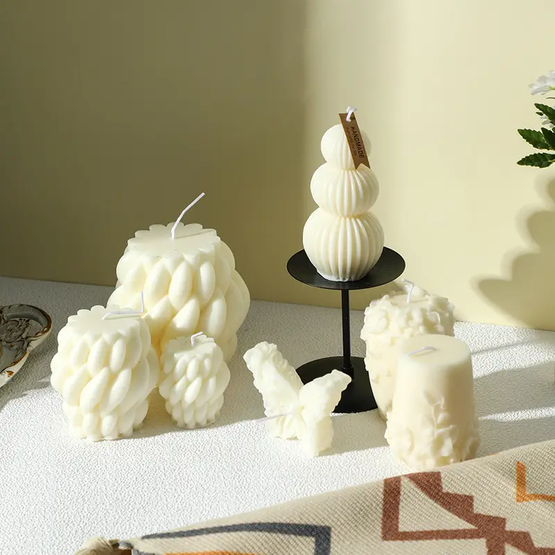 Nordic Minimalist Style White Ambiance Scented Candles, Geometric-Shaped Home Decor Candles, Cross-Border Gift Items — feature 19