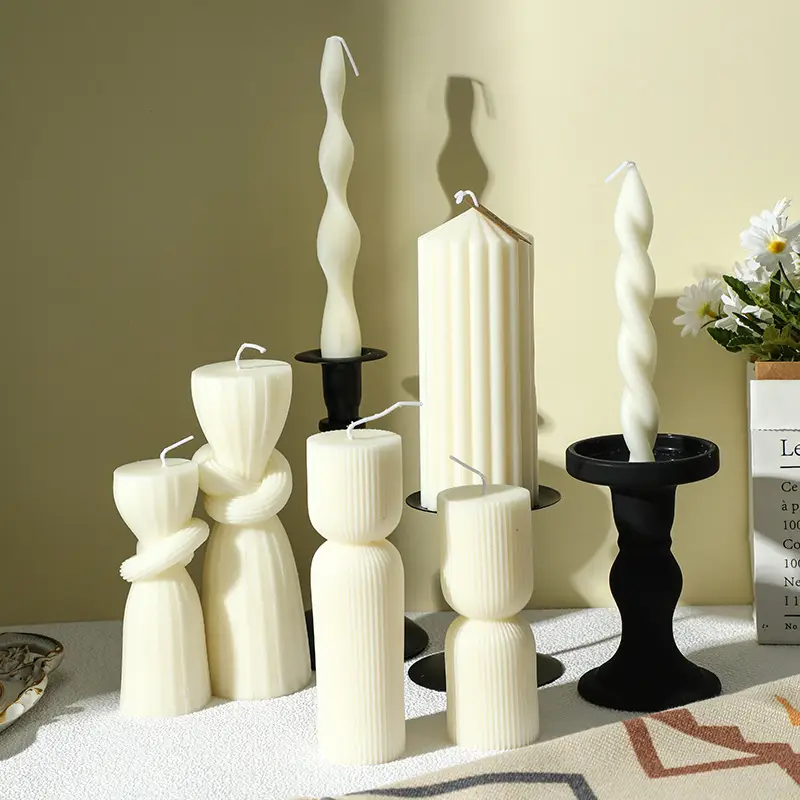 Nordic Minimalist Style White Ambiance Scented Candles, Geometric-Shaped Home Decor Candles, Cross-Border Gift Items — feature 20