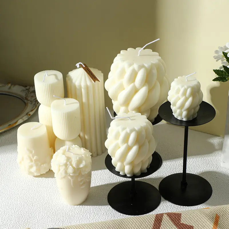 Nordic Minimalist Style White Ambiance Scented Candles, Geometric-Shaped Home Decor Candles, Cross-Border Gift Items — feature 22