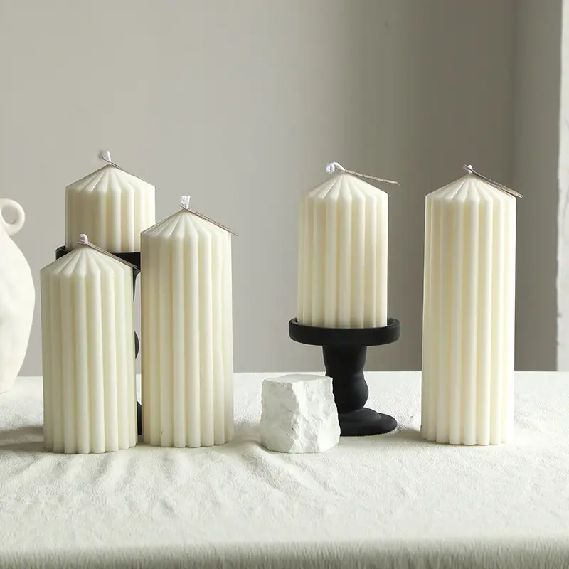 Nordic Minimalist Style White Ambiance Scented Candles, Geometric-Shaped Home Decor Candles, Cross-Border Gift Items — feature 9