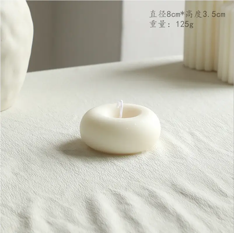 Nordic Minimalist Style White Ambiance Scented Candles, Geometric-Shaped Home Decor Candles, Cross-Border Gift Items