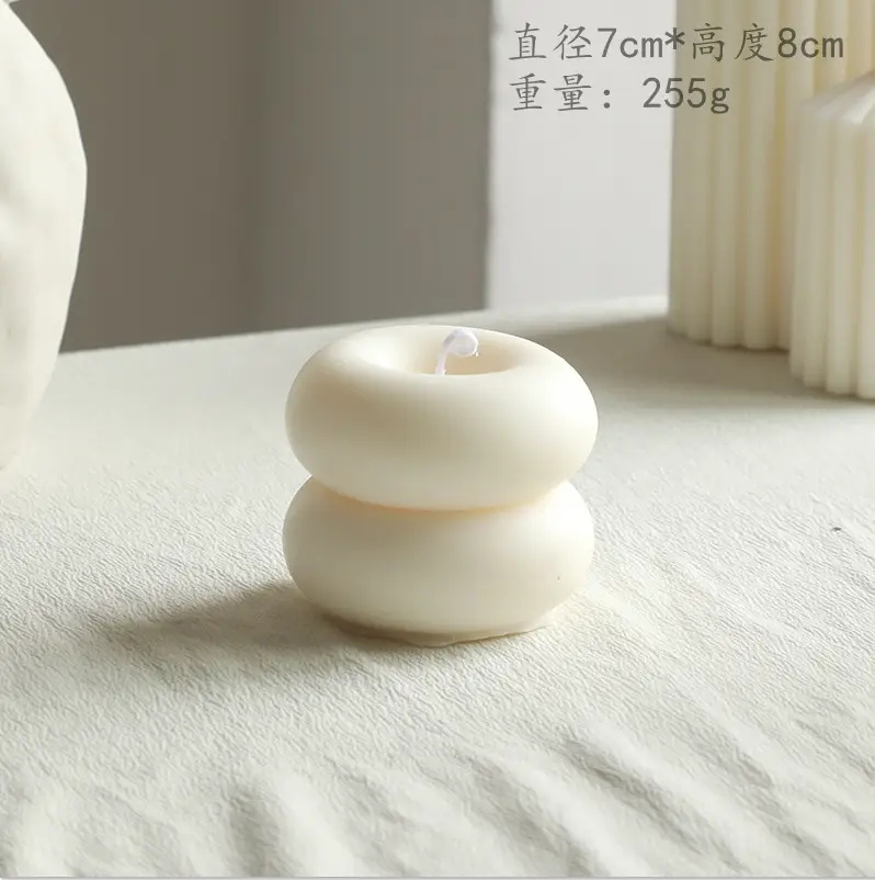 Nordic Minimalist Style White Ambiance Scented Candles, Geometric-Shaped Home Decor Candles, Cross-Border Gift Items