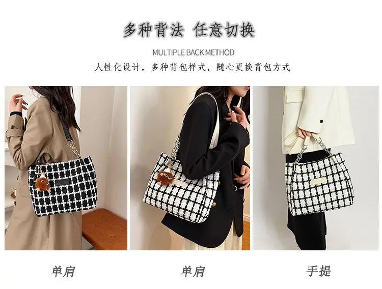 Black Printed Korean Commuter Bag Women's Tote 2025 — feature 12