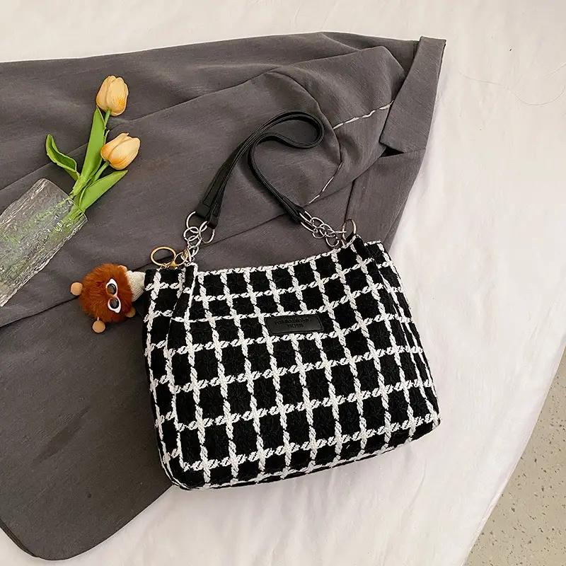 Black Printed Korean Commuter Bag Women's Tote 2025 - Image 3