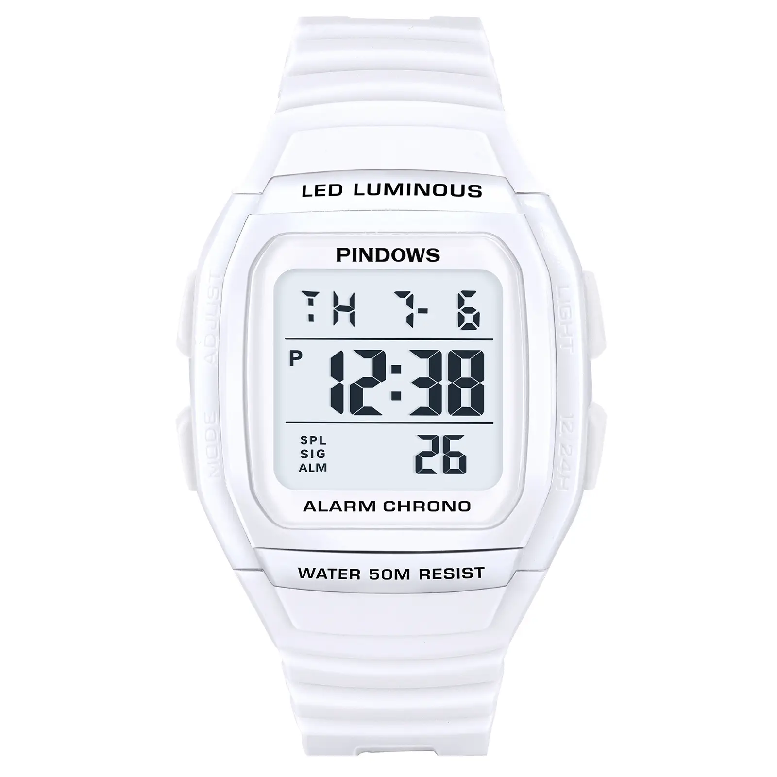 Waterproof LED Digital Watch Black 24Hr - Image 4