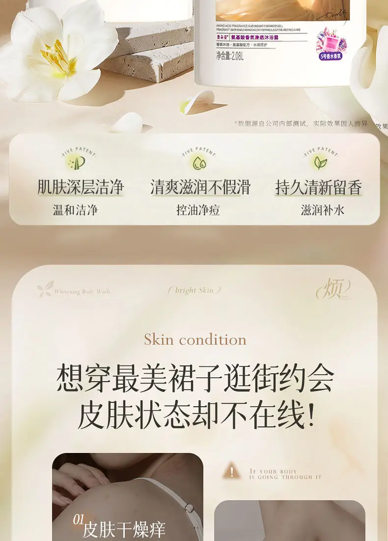 French amino acid shower gel lasting fragrance 72 hours moisturizing body COCO shampoo bath suit for men and women — feature 2