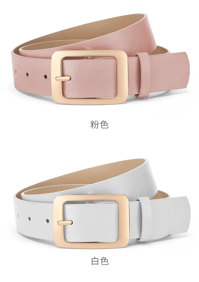 New Wide Belt Women's PU Leather Japanese Pin Buckle All-match — feature 10