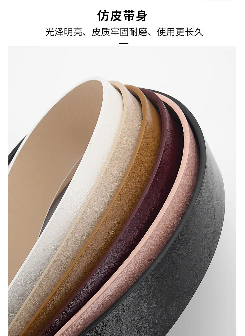 New Wide Belt Women's PU Leather Japanese Pin Buckle All-match — feature 13