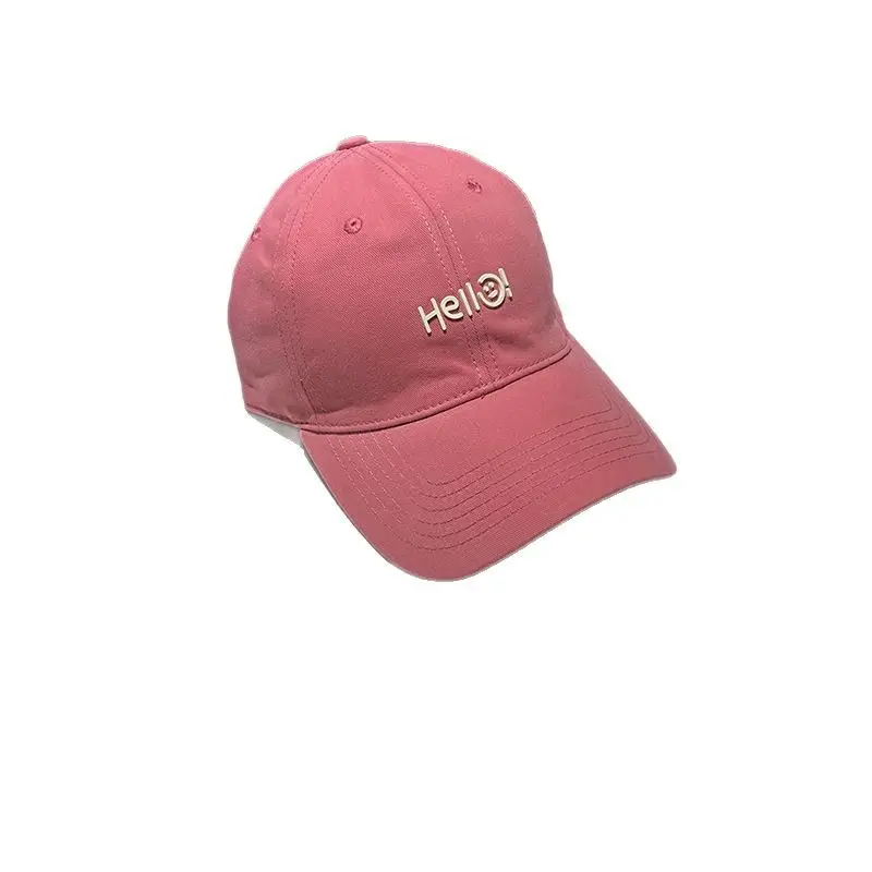 Pink Hello World Wide Brim Baseball Cap for Women Men - Image 10