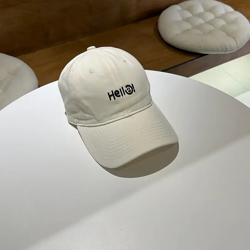 Pink Hello World Wide Brim Baseball Cap for Women Men - Image 4