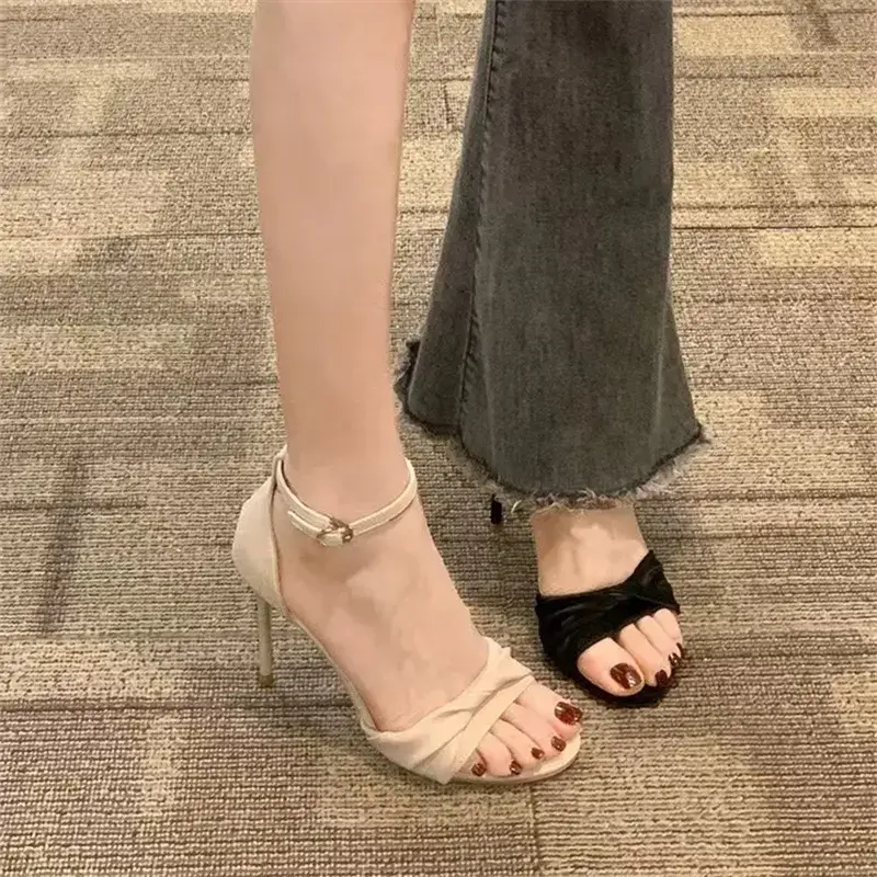 Black Stiletto Sandals Women Spring Summer - Image 4