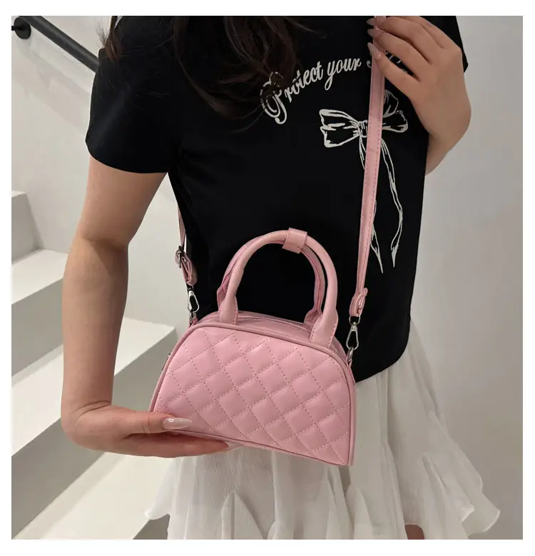 Women's Brown Quilted Shoulder Bag with Detachable Strap — feature 16